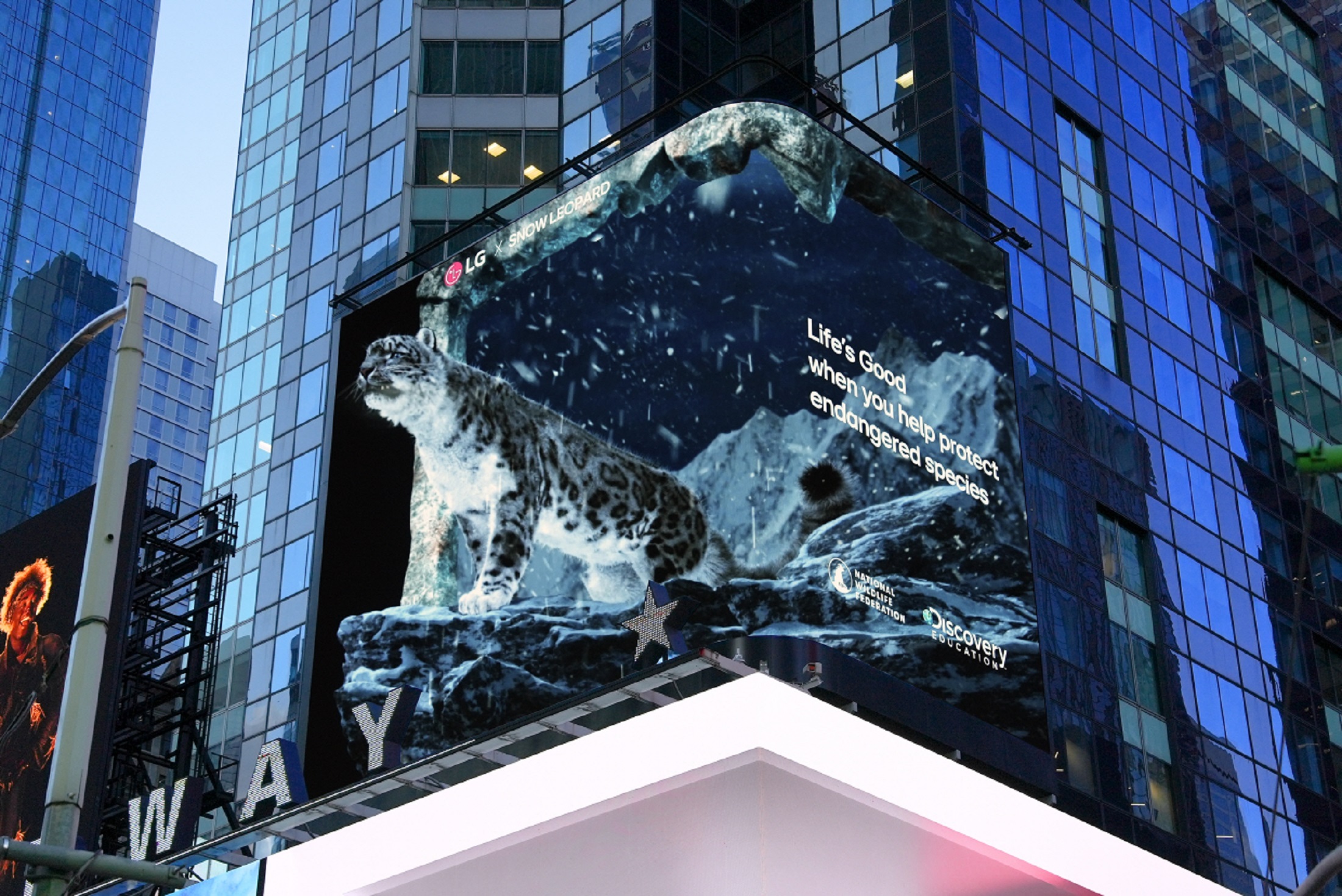 LG lanza en Times Square una campaña de concientización sobre especies vulnerables y en peligro de extinción