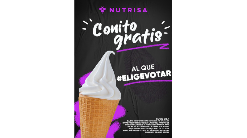 #EligeVotar y recibe gratis un conito de helado Nutrisa