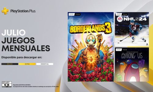 Juegos Mensuales de PlayStation Plus para julio: Borderlands 3, NHL 24, Among Us