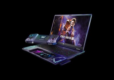 Proyecto DualPlay: Innovador concepto de laptop gaming con mandos desmontables para experiencias de dos jugadores