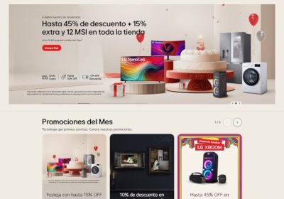 LG Electronics México celebra 3 años del lanzamiento de su tienda en línea con descuentos de hasta 45% y 12 MSI