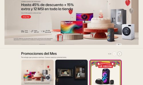 LG Electronics México celebra 3 años del lanzamiento de su tienda en línea con descuentos de hasta 45% y 12 MSI