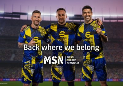 El legendario trío «MSN» vuelve al terreno de juego en eFootball