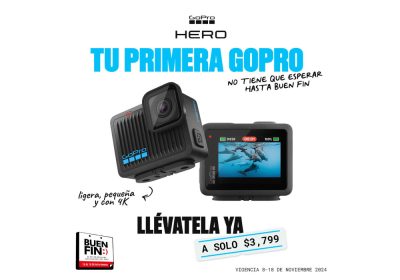 Aprovecha antes del Buen Fin, GoPro HERO a solo $3,799